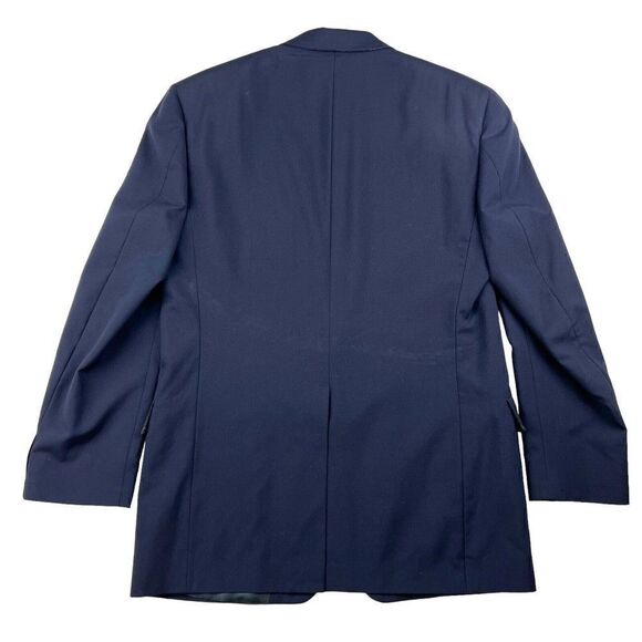 Hart Schaffner Marx Sport Blazer Wool Gold Buttons Men's 41 Long Navy Blue USA - Picture 10 of 13